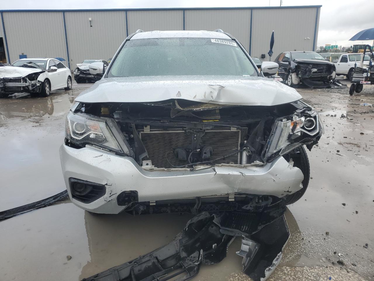 2019 Nissan Pathfinder VIN 5N1DR2MNXKC628749 Copart auction photo, front end / side damage thumbnail 5