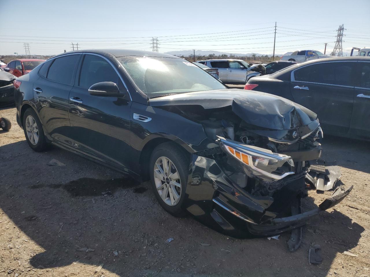2017 KIA Optima VIN 5XXGT4L31HG134707 Copart auction photo, front end / frame damage damage thumbnail 4