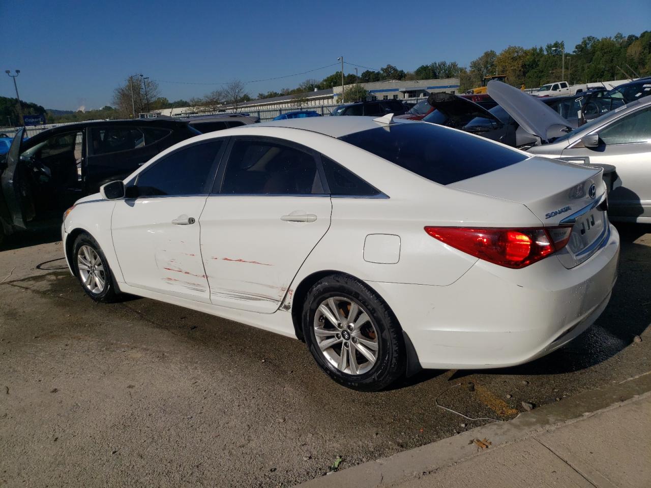 2012 Hyundai Sonata VIN 5NPEB4AC9CH481728 Copart auction photo, vandalism / side damage thumbnail 2