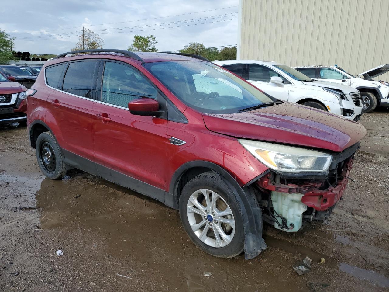 2018 Ford Escape VIN 1FMCU0GD9JUA97229 Copart auction photo, front end / side damage thumbnail 4