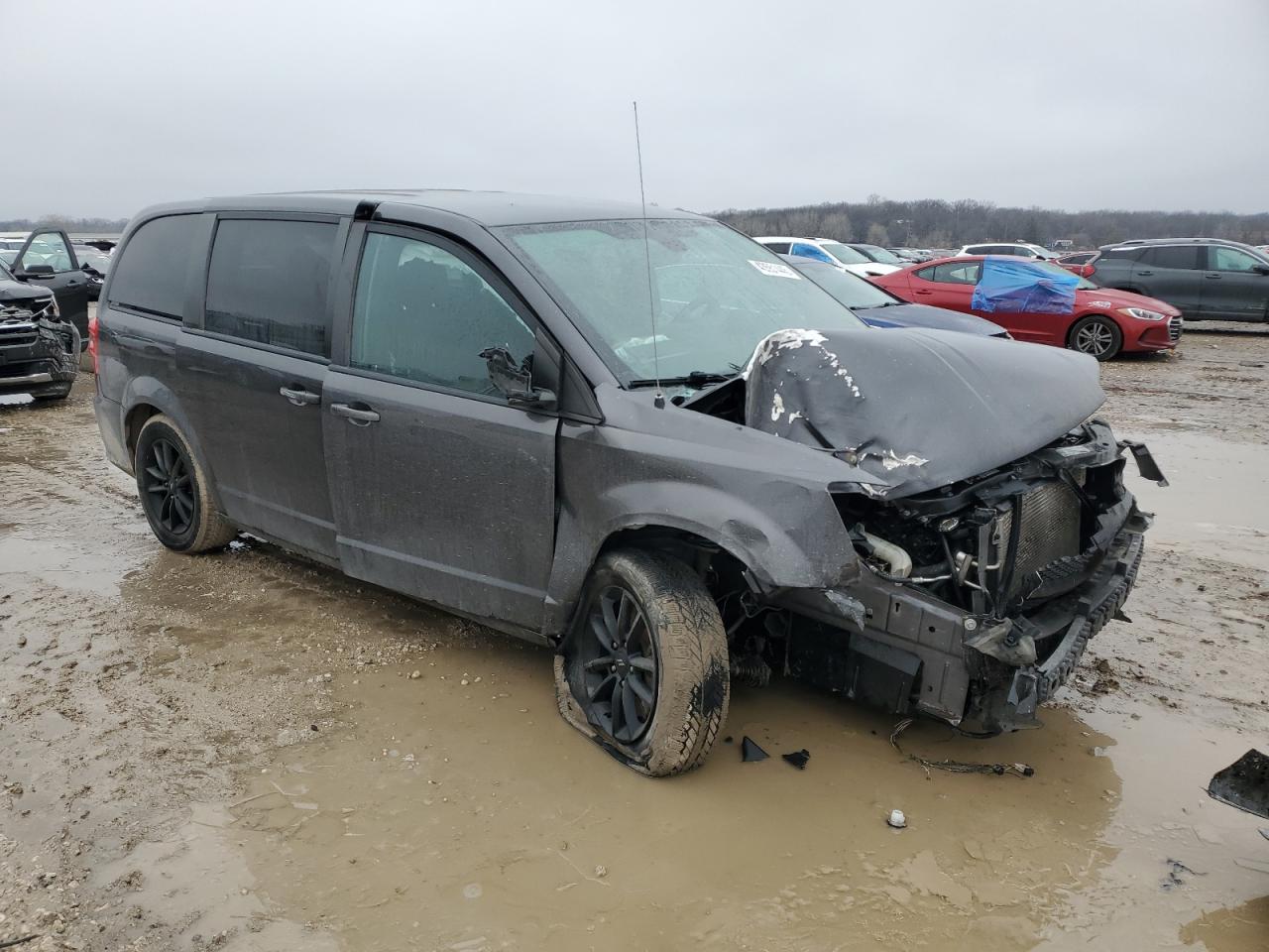 2019 Dodge Caravan VIN 2C4RDGBG2KR770370 Copart auction photo, all over damage thumbnail 4