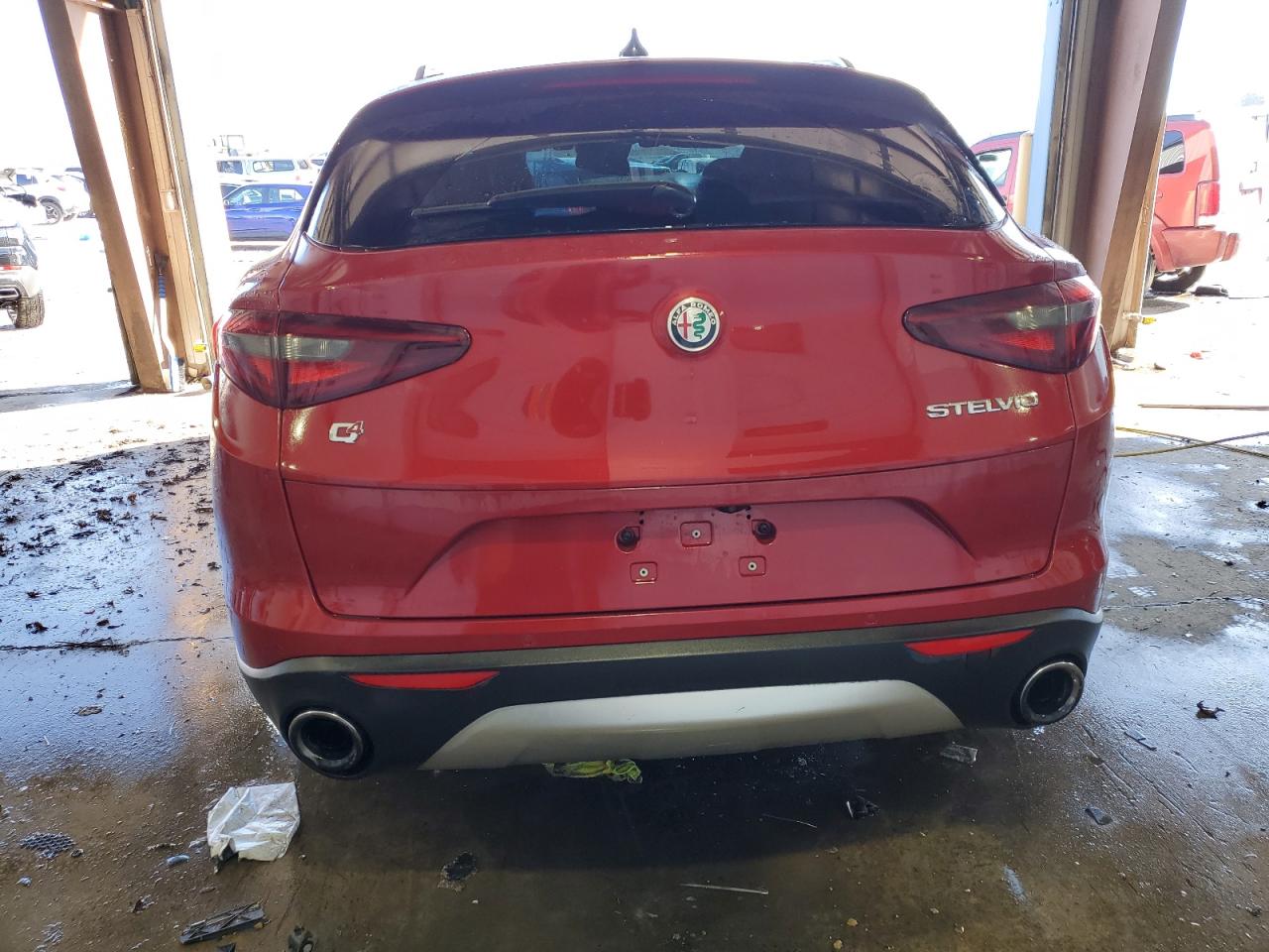 2018 Alfa Romeo Stelvio VIN ZASFAKNN0J7B97419 Copart auction photo, front end / all over damage thumbnail 6