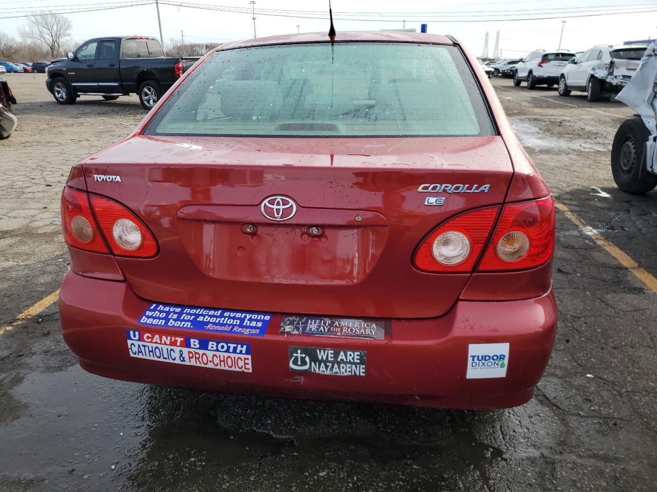 2008 Toyota Corolla VIN 2T1BR30E28C928292 Copart auction photo, front end / side damage thumbnail 6