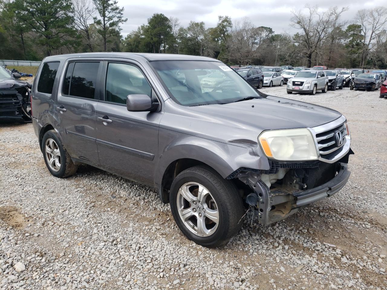 2014 Honda Pilot VIN 5FNYF3H40EB011132 Copart auction photo, front end / side damage thumbnail 4