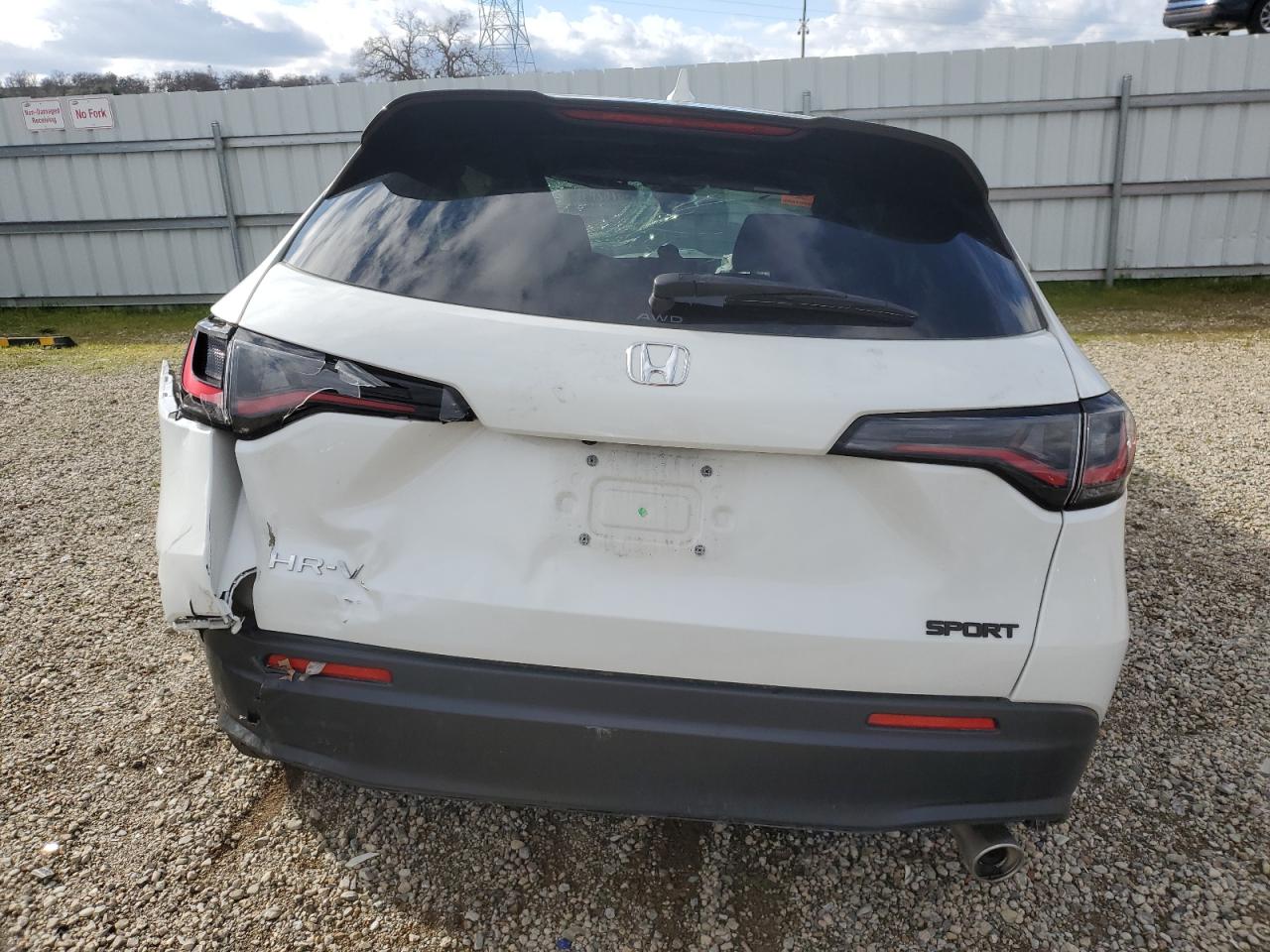 2023 Honda HR-V VIN 3CZRZ2H59PM721623 Copart auction photo, front end / rear end damage thumbnail 6