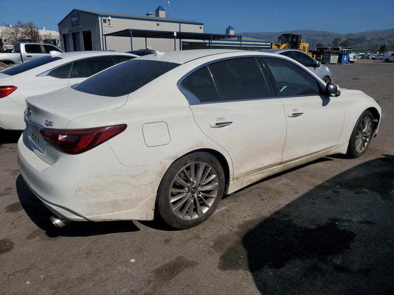 2021 Infiniti Q50 VIN JN1EV7BP3MM701546 Copart auction photo, front end / side damage thumbnail 3