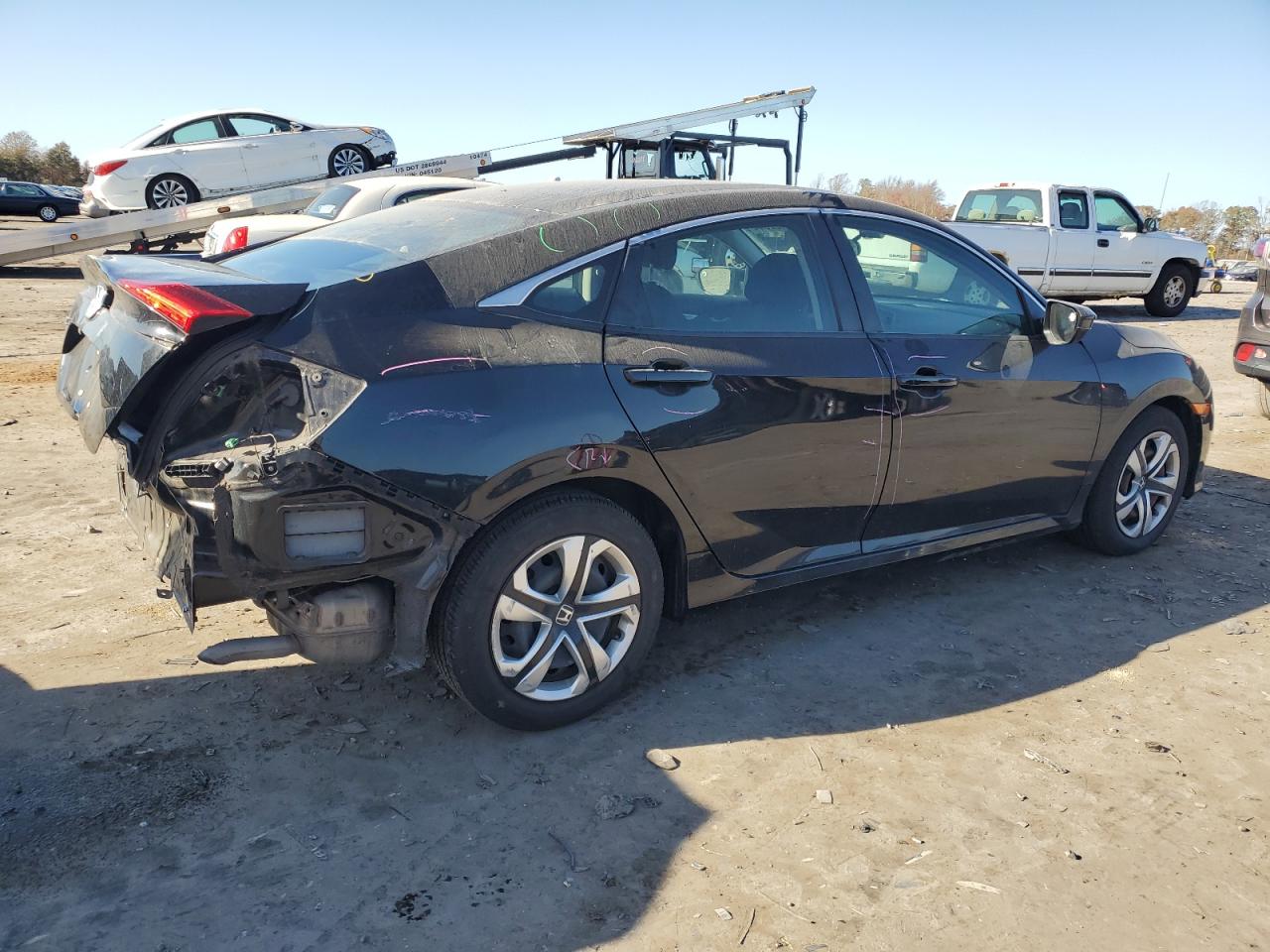 2017 Honda Civic VIN 2HGFC2F51HH523777 Copart auction photo, rear end / minor dent/scratches damage thumbnail 3