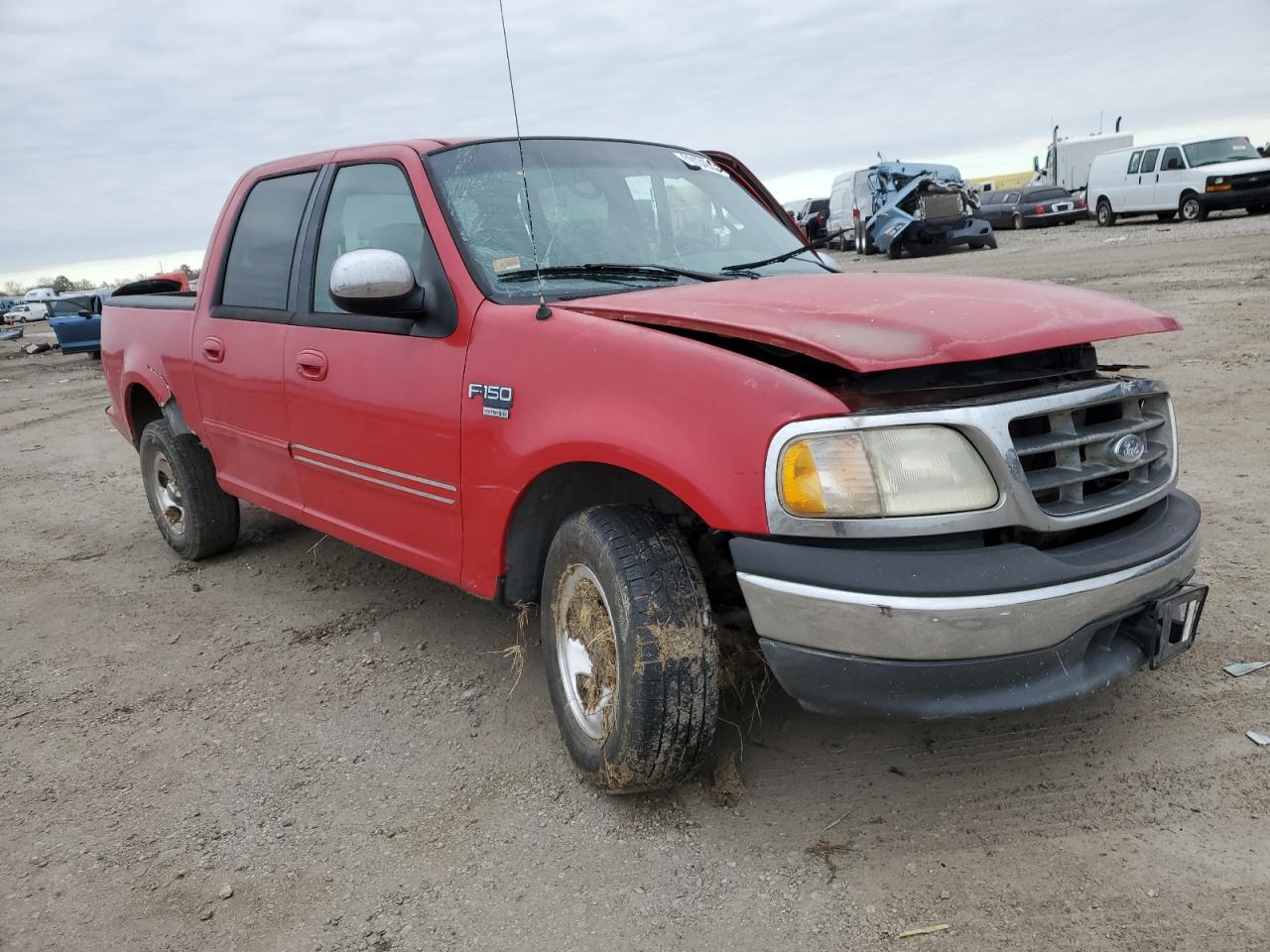 2001 Ford F-150 VIN 1FTRW07W41KF76325 Copart auction photo, front end / side damage thumbnail 4