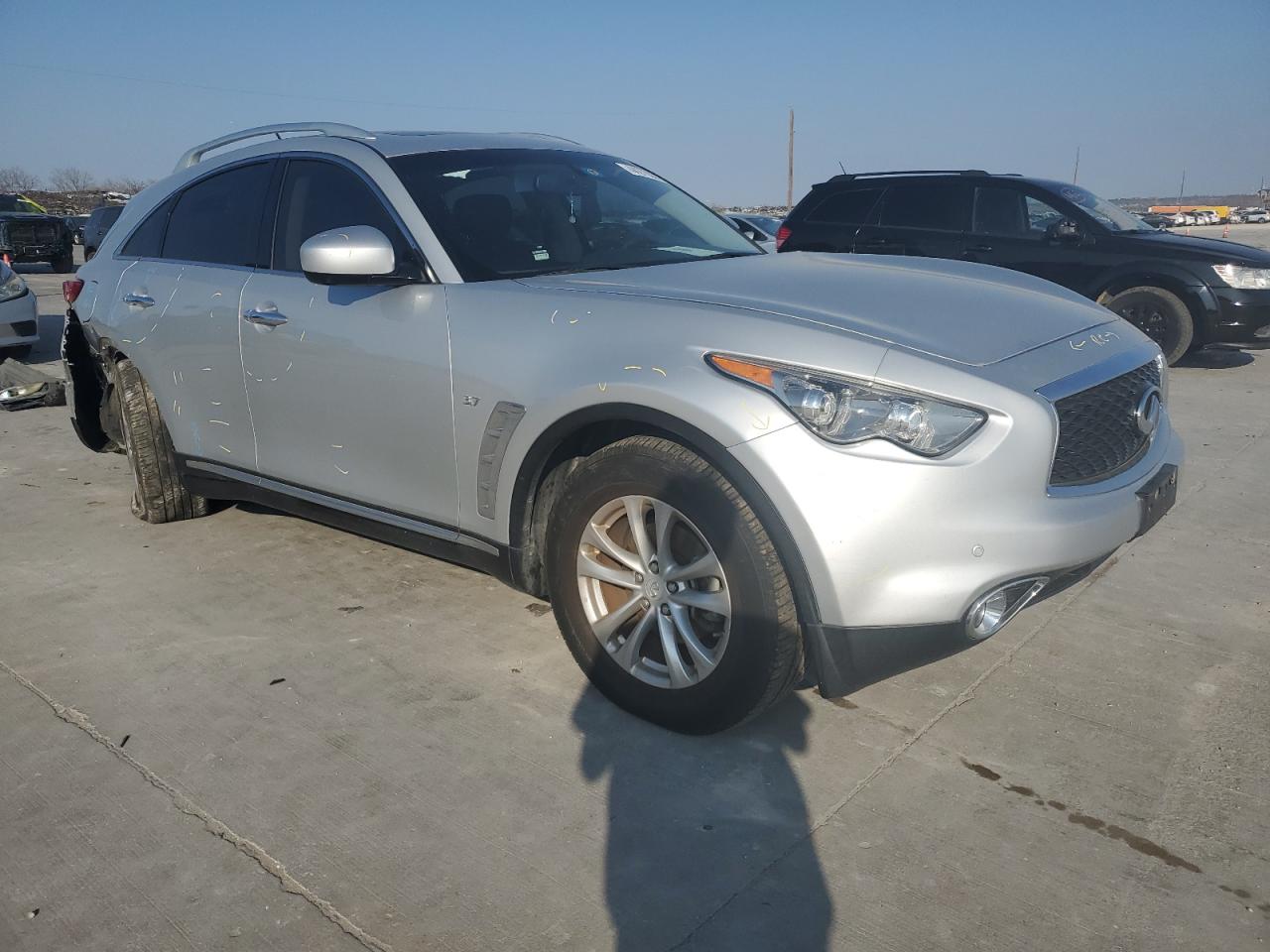2017 Infiniti QX70 VIN JN8CS1MW5HM413407 Copart auction photo, all over damage thumbnail 4