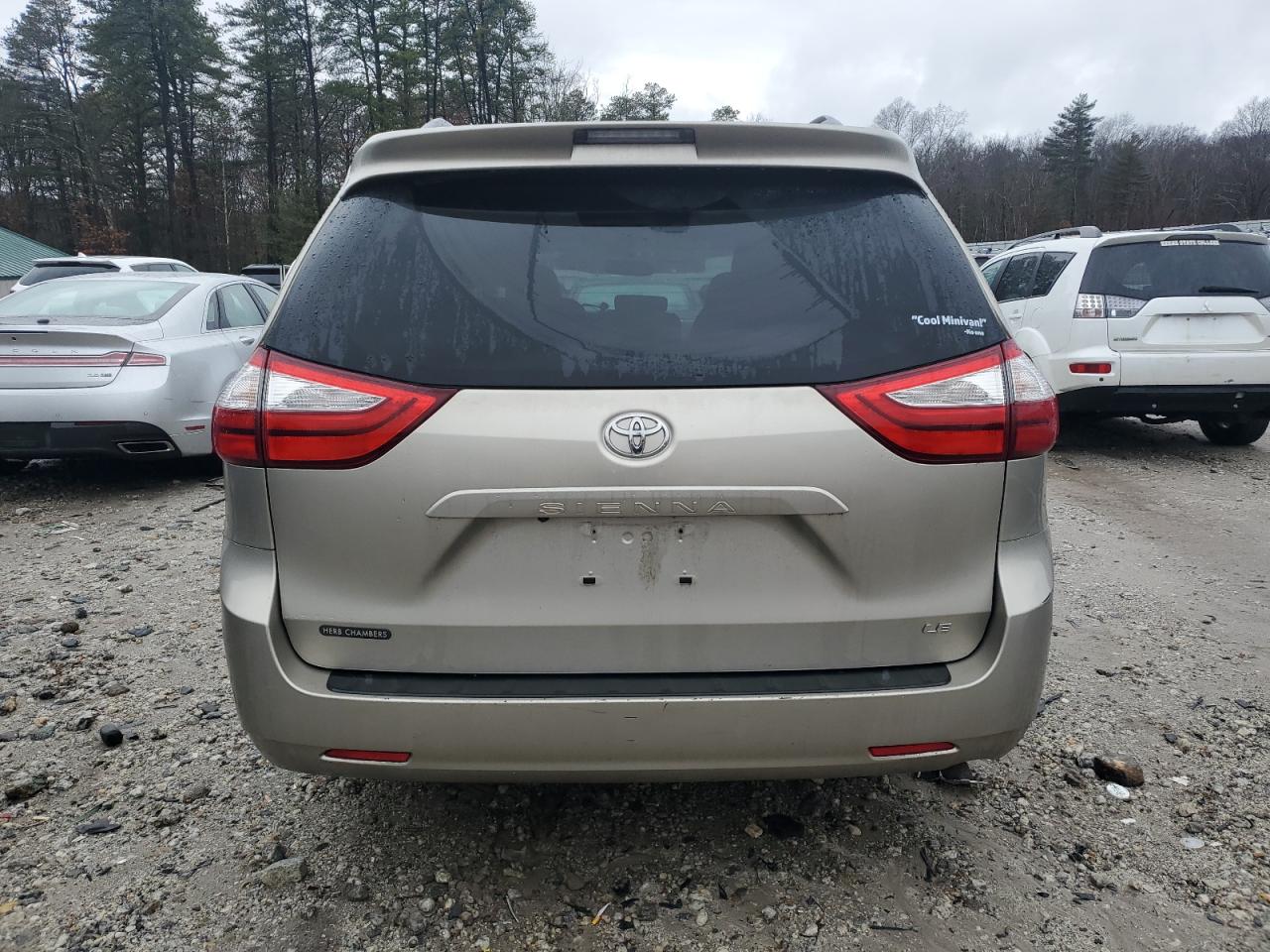 2015 Toyota Sienna VIN 5TDKK3DC5FS671419 Copart auction photo, all over damage thumbnail 6