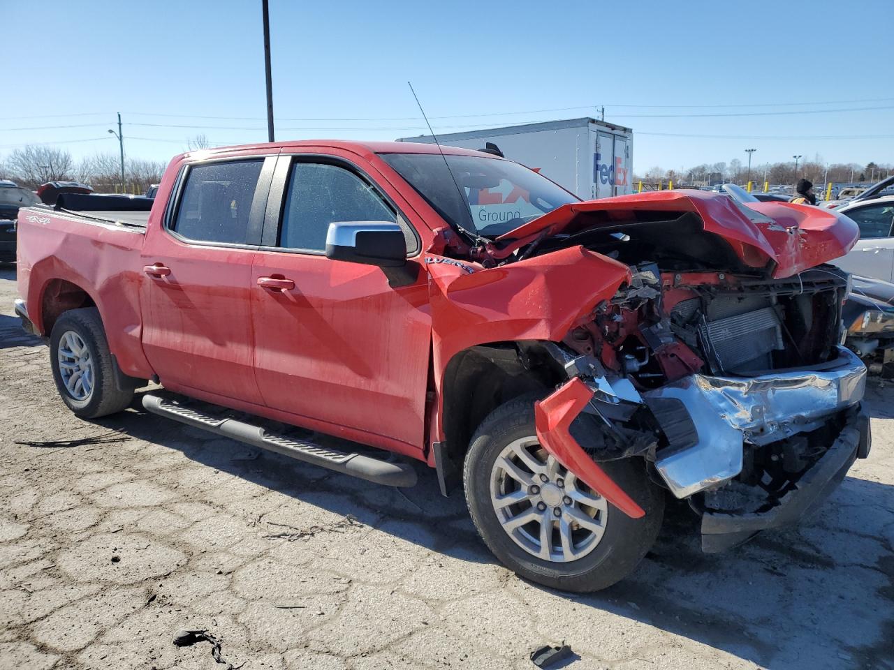2020 Chevrolet Silverado VIN 3GCUYDED1LG245922 Copart auction photo, front end / rear end damage thumbnail 4