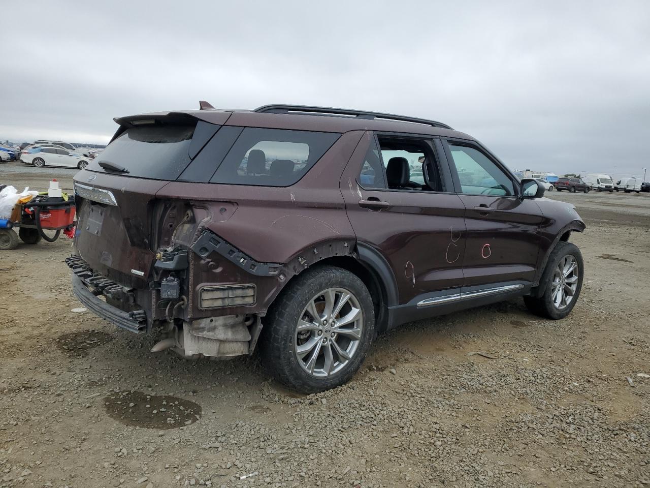 2020 Ford Explorer VIN 1FMSK7DH4LGB93949 Copart auction photo, front end damage thumbnail 3