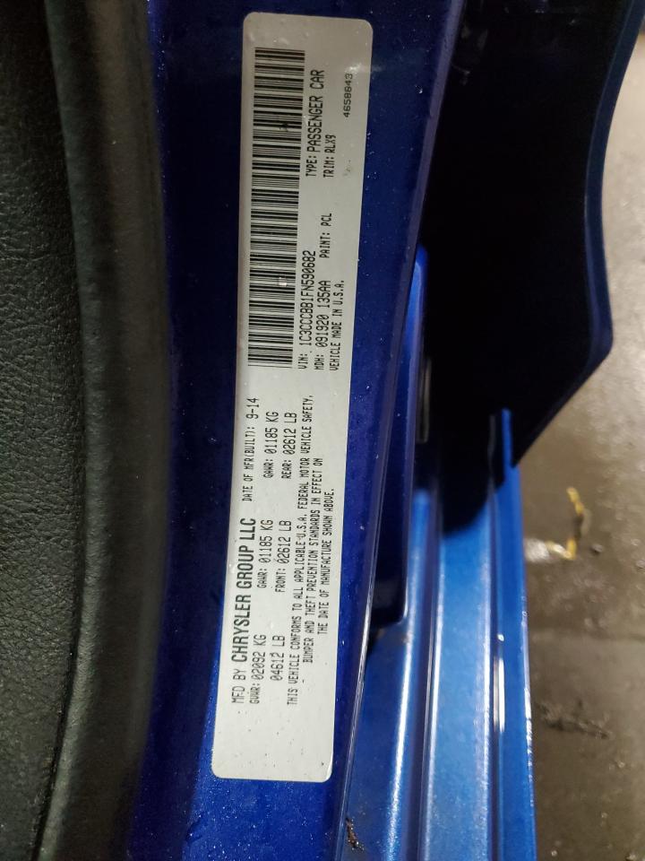 2015 Chrysler 200 VIN 1C3CCCBB1FN590682 Copart auction photo, front end damage thumbnail 14