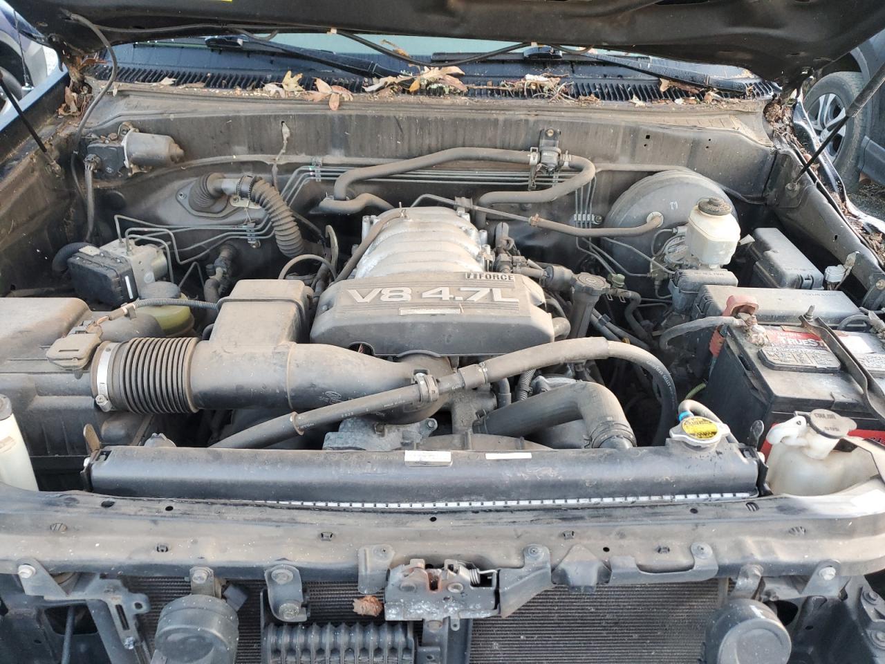 2004 Toyota Tundra VIN 5TBET34124S438306 Copart auction photo, top/roof / front end damage thumbnail 11