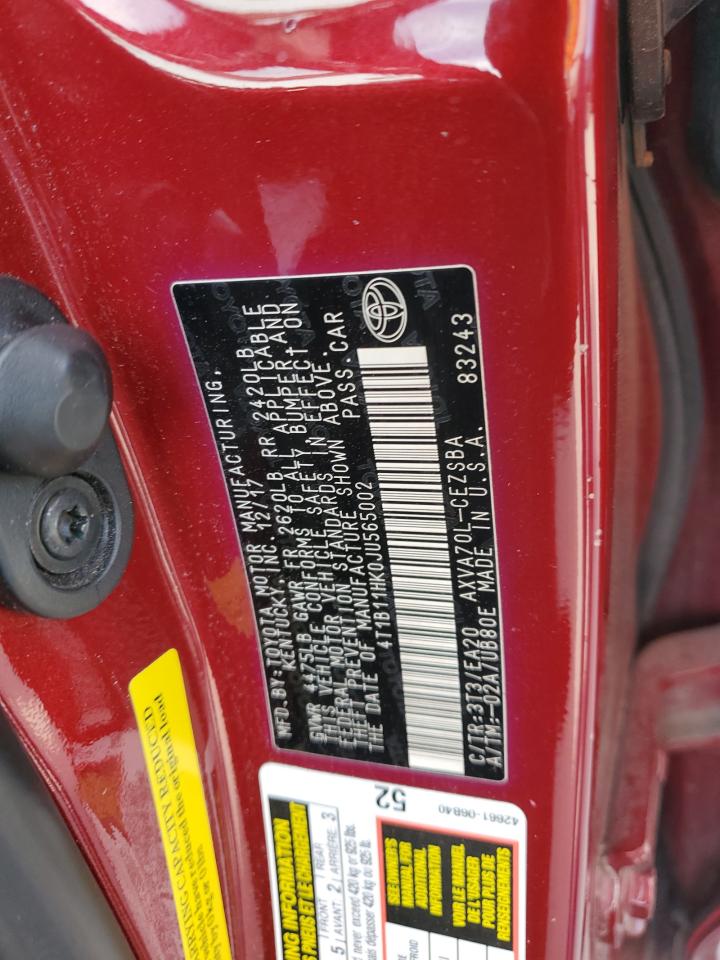 2018 Toyota Camry VIN 4T1B11HK0JU565002 Copart auction photo, front end damage thumbnail 12