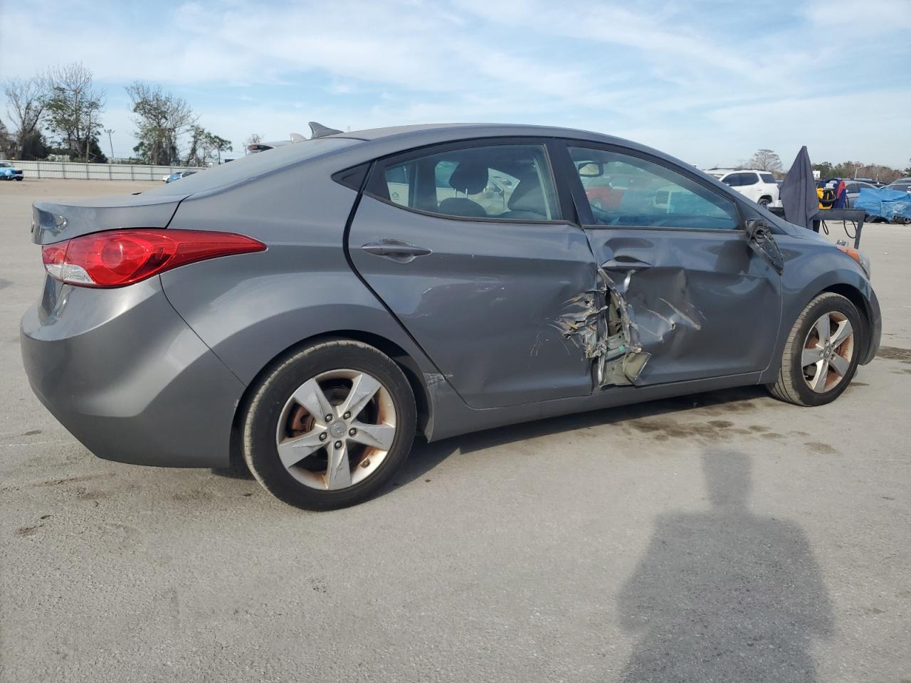 2013 Hyundai Elantra VIN 5NPDH4AEXDH411166 Copart auction photo, side damage thumbnail 3