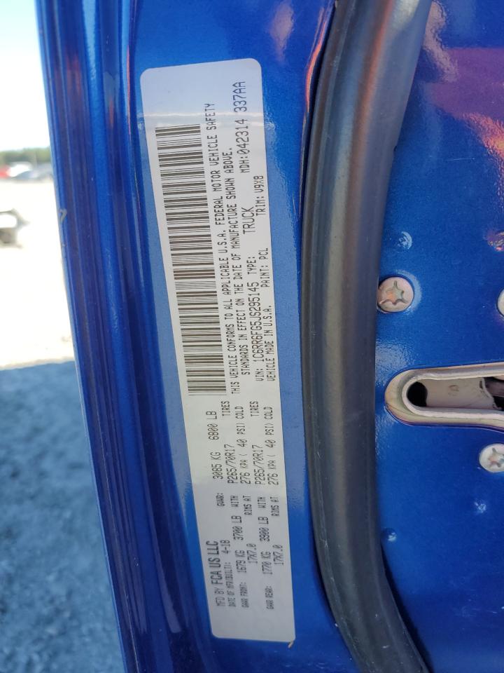 2018 RAM 1500 VIN 1C6RR6FG5JS295145 Copart auction photo, water/flood / all over damage thumbnail 13
