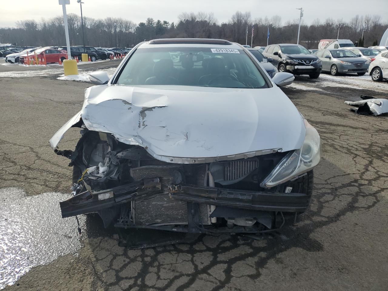2011 Hyundai Sonata VIN 5NPEC4AB3BH173361 Copart auction photo, front end / minor dent/scratches damage thumbnail 5