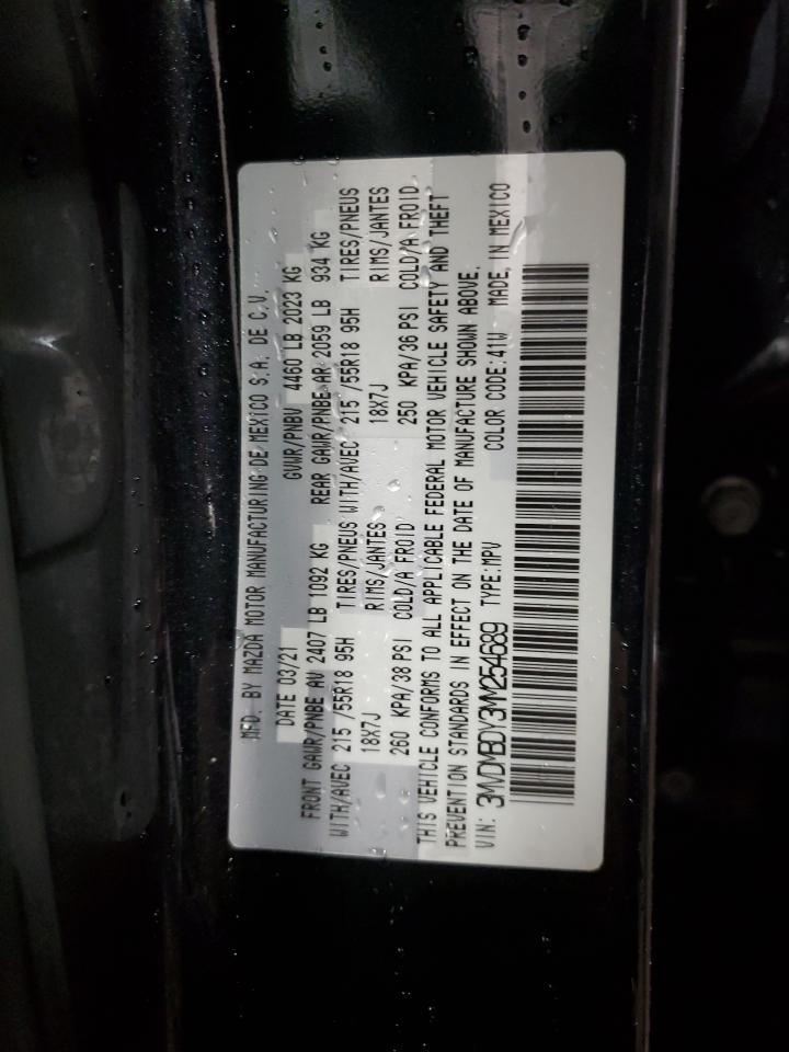 2021 Mazda CX-30 VIN 3MVDMBDY3MM254689 Copart auction photo, front end / side damage thumbnail 14