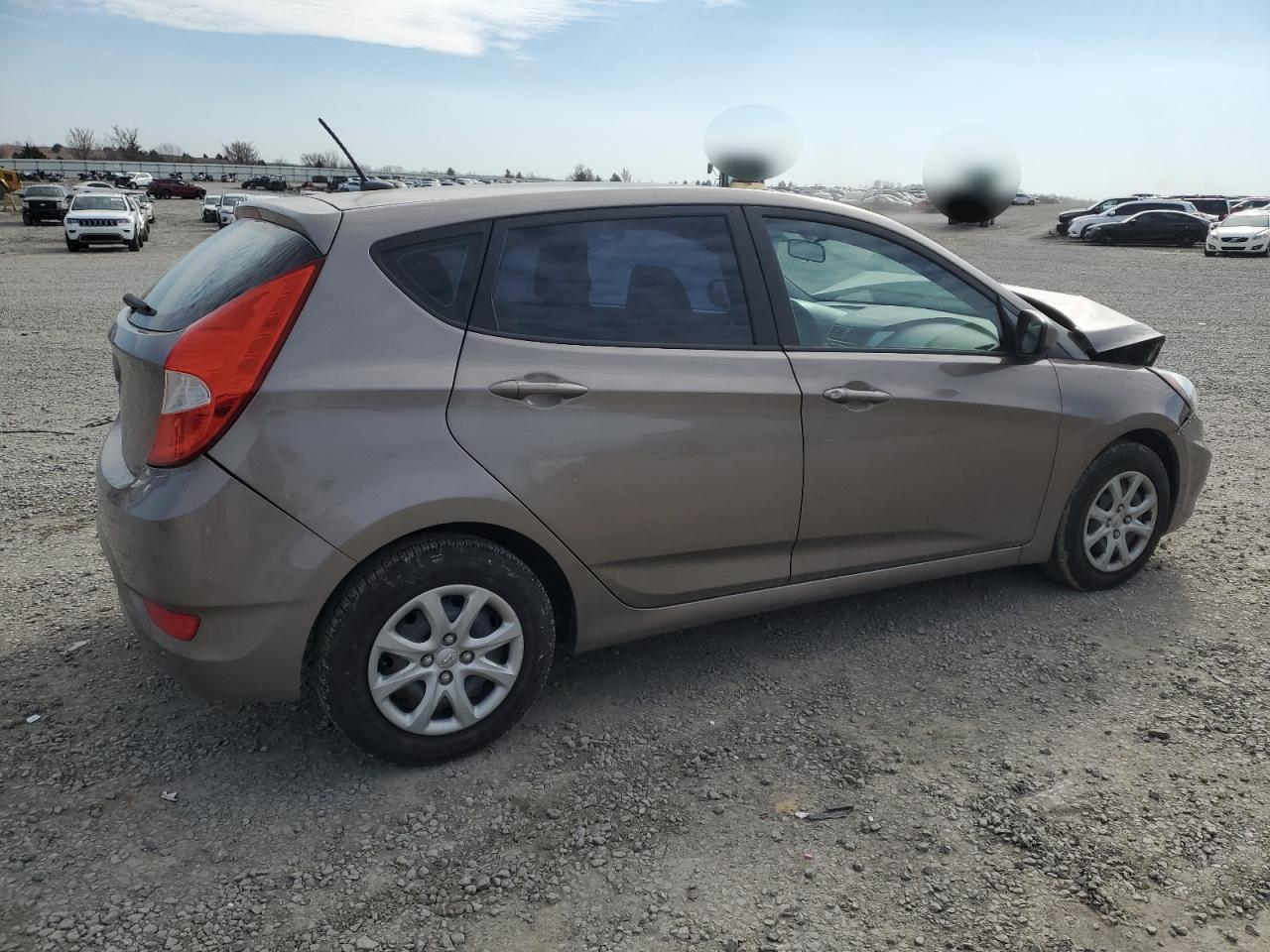 2014 Hyundai Accent VIN KMHCT5AE6EU150119 Copart auction photo, front end / rear end damage thumbnail 3