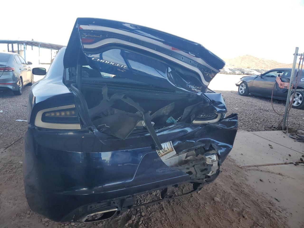 2015 Dodge Charger VIN 2C3CDXBG6FH880909 Copart auction photo, front end / rear end damage thumbnail 6