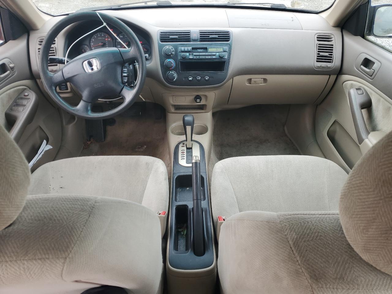 2001 Honda Civic VIN 2HGES16591H558713 Copart auction photo, front end damage thumbnail 8