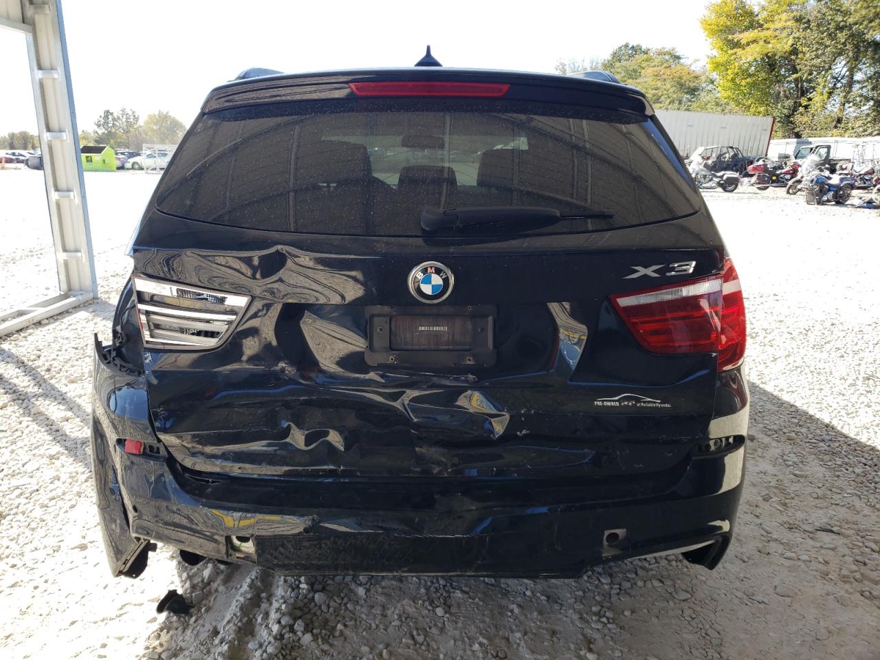 2014 BMW X3 VIN 5UXWX7C54E0E77092 Copart auction photo, rear end / minor dent/scratches damage thumbnail 6