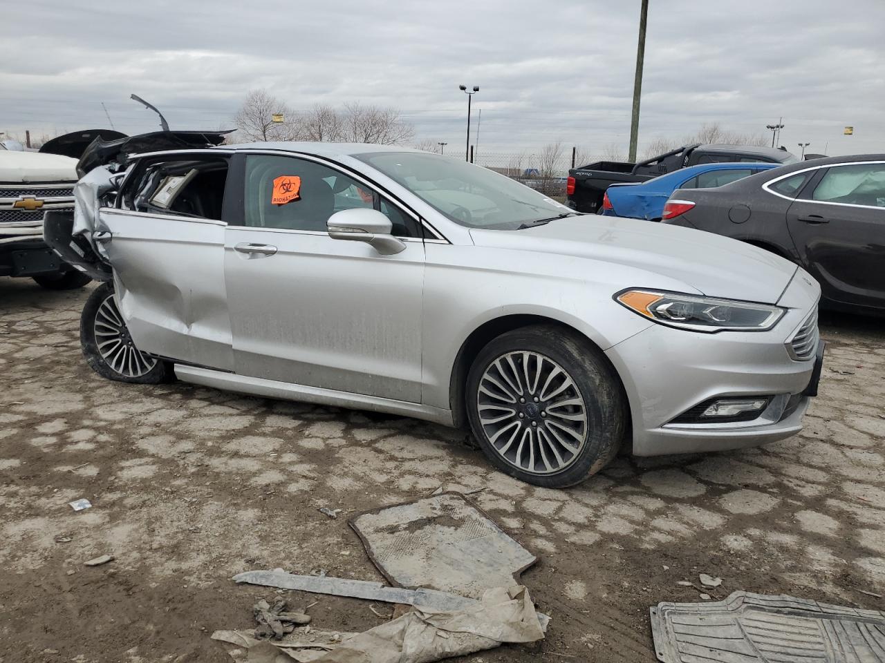 2017 Ford Fusion VIN 3FA6P0H93HR343878 Copart auction photo, all over / front end damage thumbnail 4