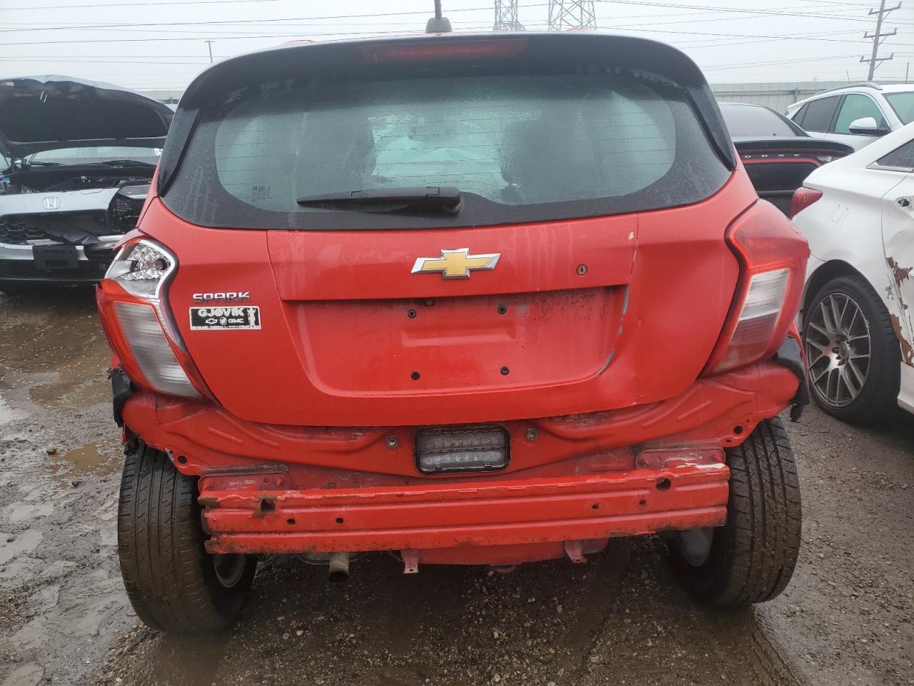 2017 Chevrolet Spark VIN KL8CB6SA4HC777350 Copart auction photo, front end / rear end damage thumbnail 6