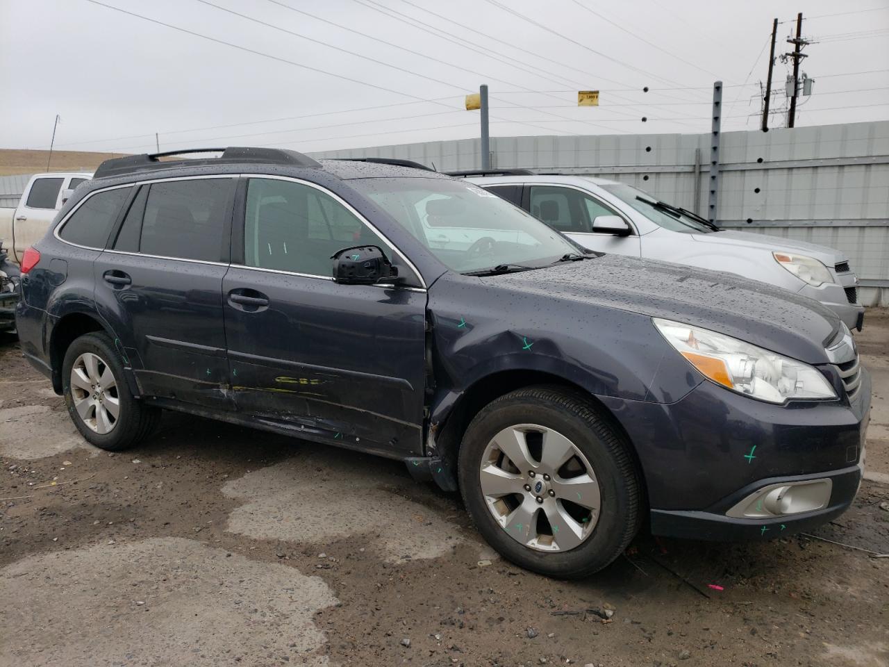 2011 Subaru Outback VIN 4S4BRDLCXB2439558 Copart auction photo, side / front end damage thumbnail 4