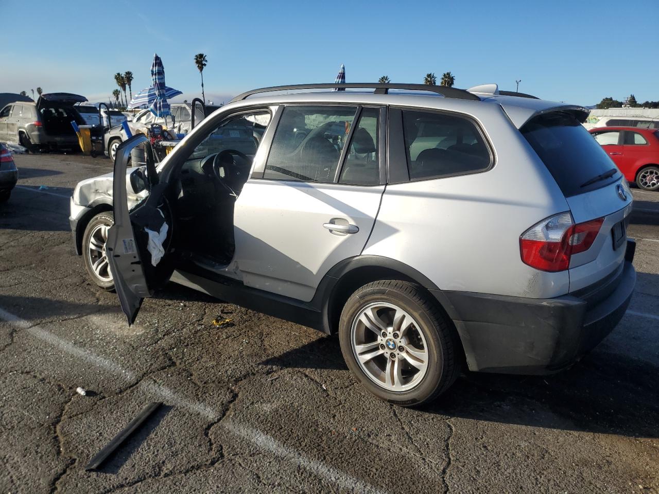 2005 BMW X3 VIN WBXPA93425WD05914 Copart auction photo, side / front end damage thumbnail 2