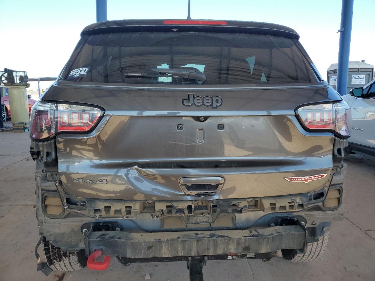 2021 Jeep Compass VIN 3C4NJDDB6MT571782 Copart auction photo, rear end / front end damage thumbnail 6