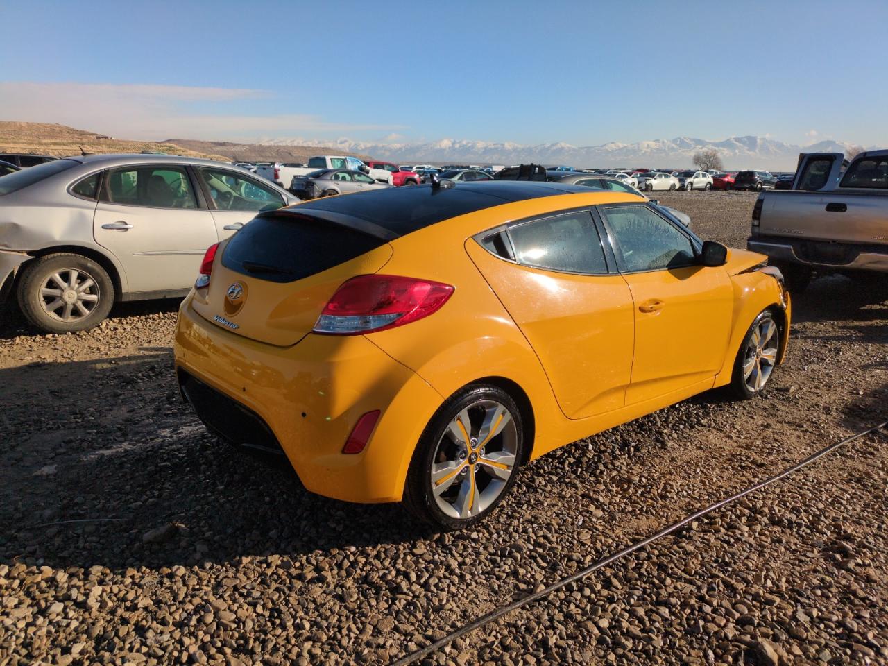 2013 Hyundai Veloster VIN KMHTC6AD7DU087544 Copart auction photo, front end damage thumbnail 3