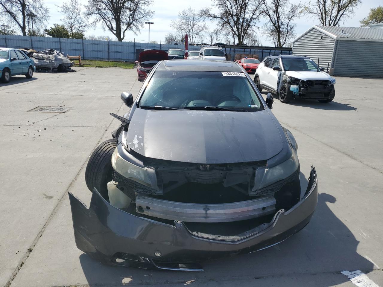 2012 Acura TL VIN 19UUA8F52CA016586 Copart auction photo, front end / side damage thumbnail 5
