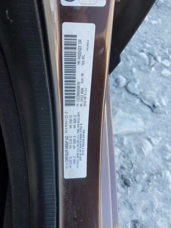 2013 Chrysler 200 VIN 1C3CCBAB4DN586702 Copart auction photo, front end damage thumbnail 14