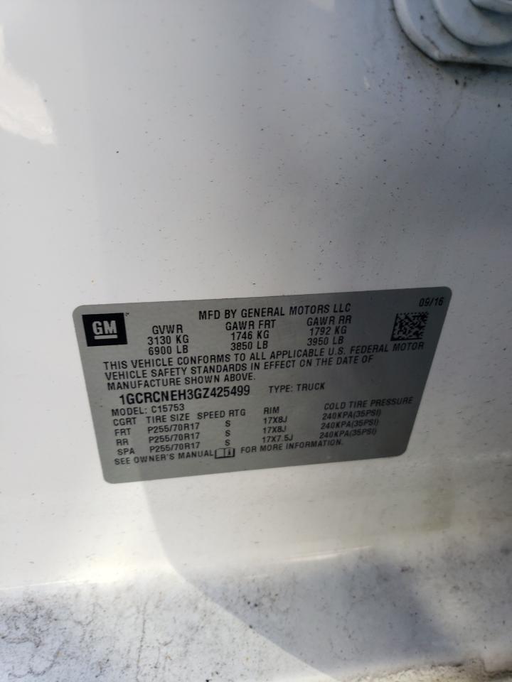 2016 Chevrolet Silverado VIN 1GCRCNEH3GZ425499 Copart auction photo, front end damage thumbnail 12