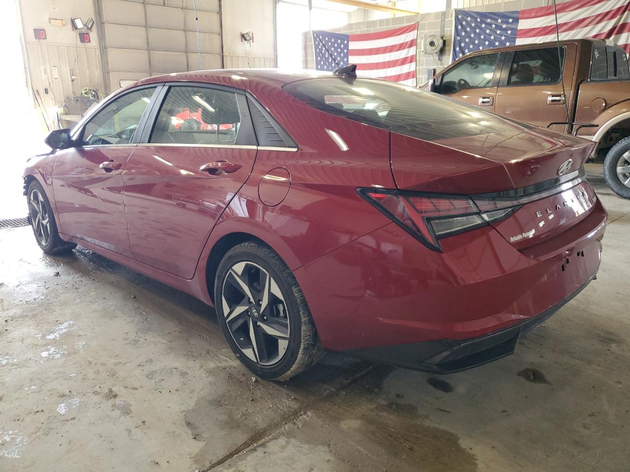 2022 Hyundai Elantra VIN KMHLN4AJ3NU032210 Copart auction photo, front end / undercarriage damage thumbnail 2