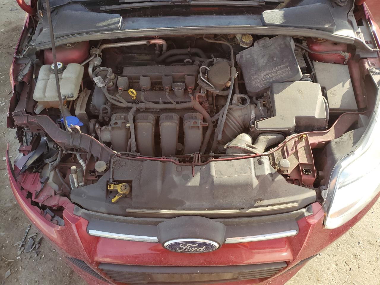 2014 Ford Focus VIN 1FADP3F22EL159010 Copart auction photo, front end / side damage thumbnail 11