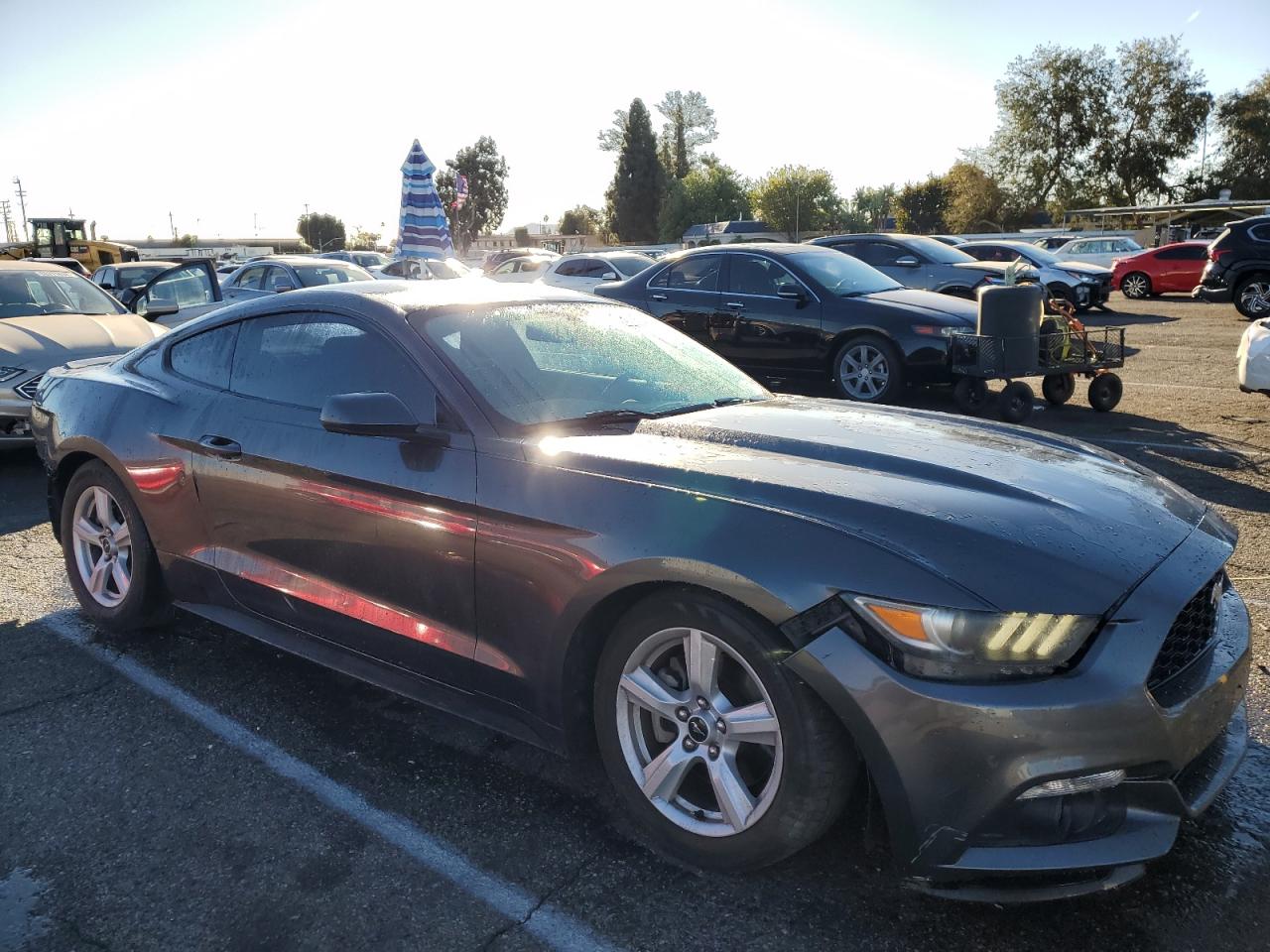 2015 Ford Mustang VIN 1FA6P8TH7F5417347 Copart auction photo, front end / undercarriage damage thumbnail 4