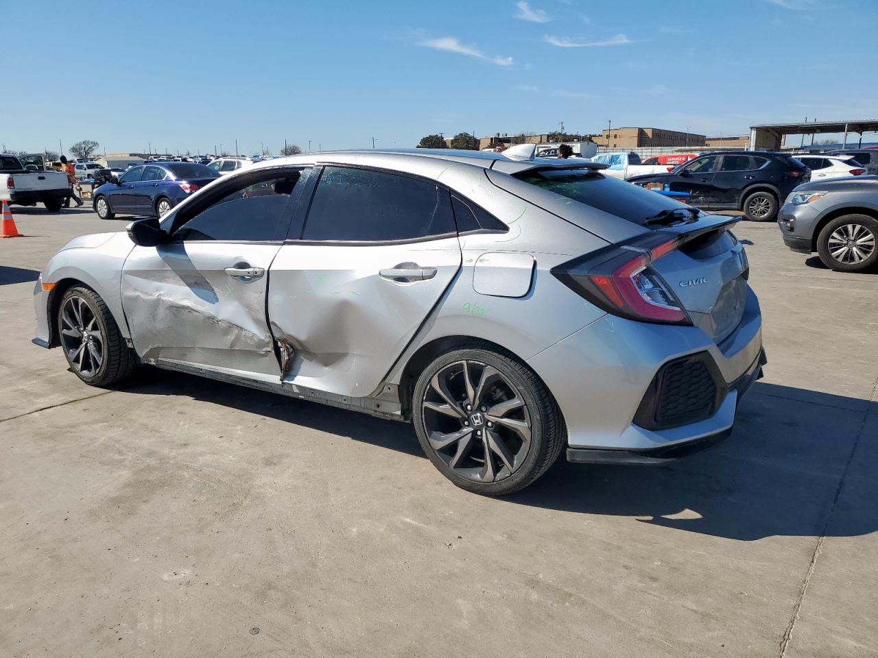 2018 Honda Civic VIN SHHFK7H92JU207278 Copart auction photo, side damage thumbnail 2