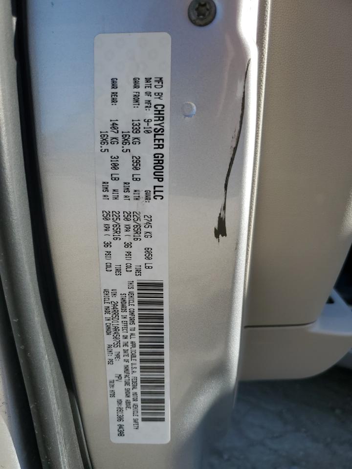 2010 Chrysler Town & Country VIN 2A4RR5D11AR450755 Copart auction photo, rear end damage thumbnail 13