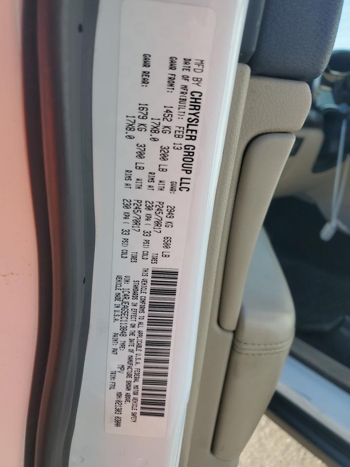2014 Jeep Grand Cherokee VIN 1C4RJEAG5EC113848 Copart auction photo, rear end / undercarriage damage thumbnail 12