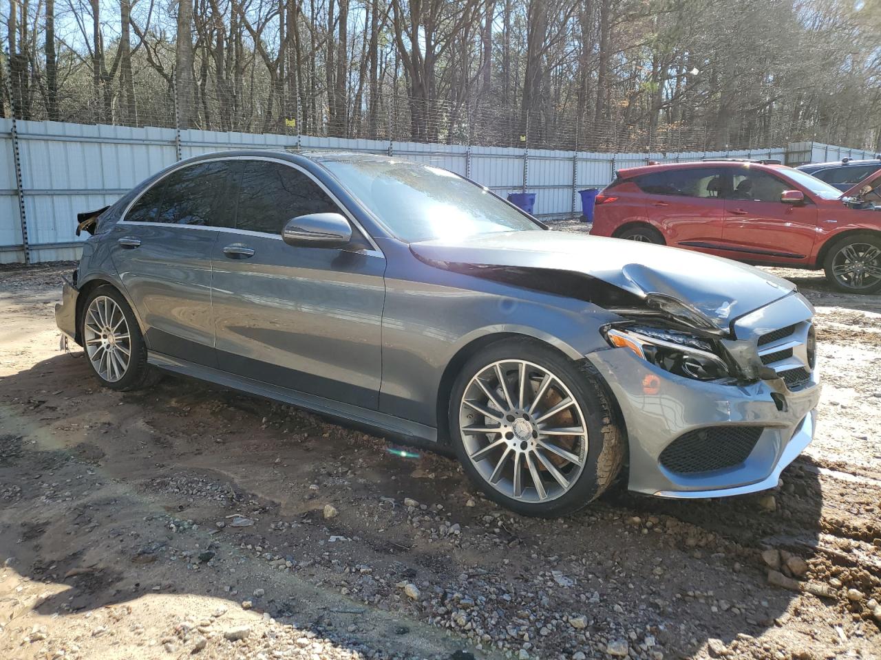 2017 Mercedes-Benz C-klasse VIN WDDWF4JB3HR223288 Copart auction photo, rear end / front end damage thumbnail 4