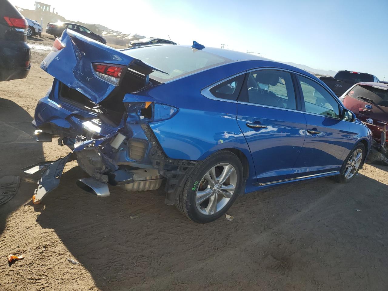 2018 Hyundai Sonata VIN 5NPE34AF0JH624179 Copart auction photo, rear end damage thumbnail 3