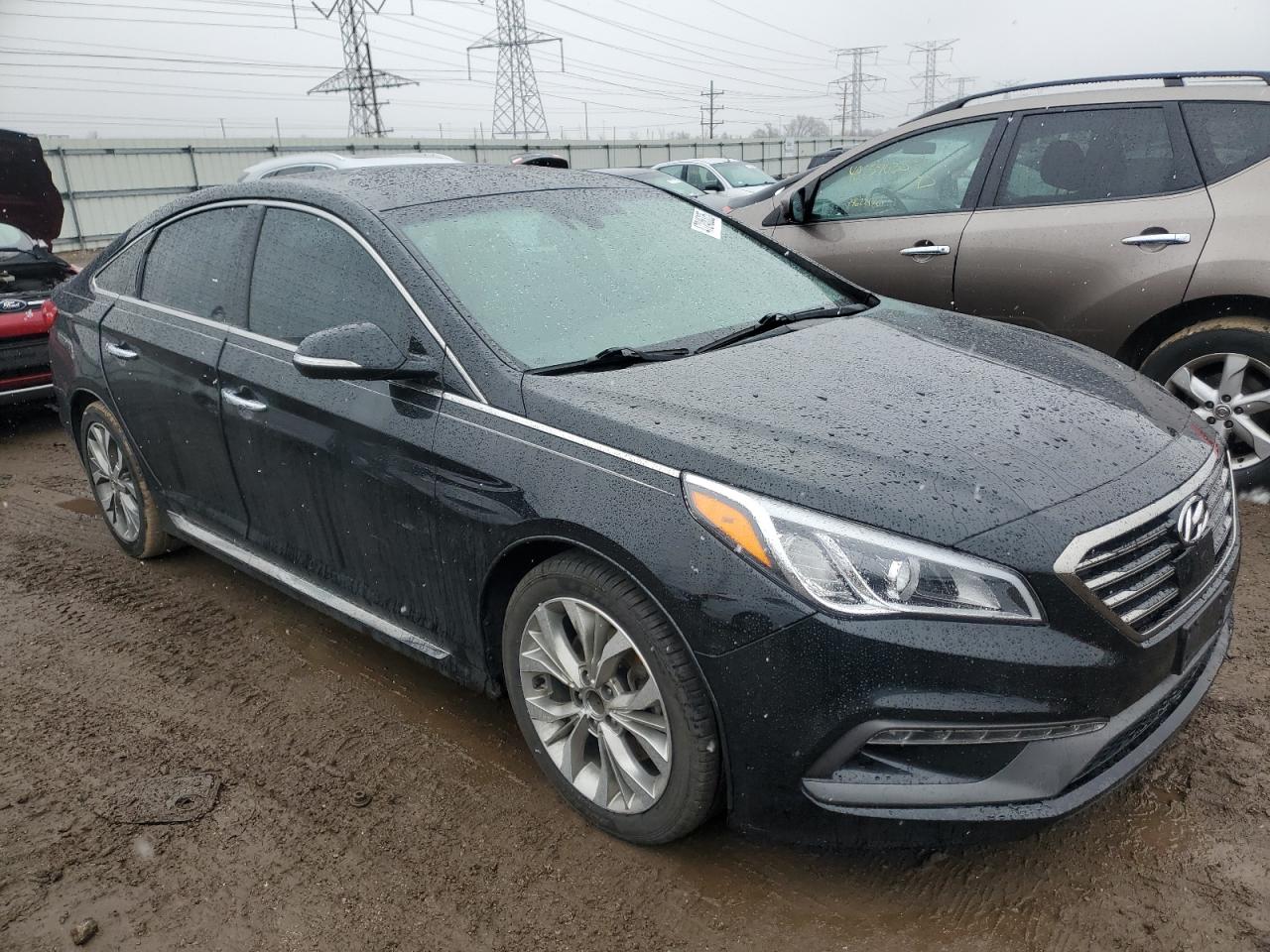 2015 Hyundai Sonata VIN 5NPE34AB8FH134674 Copart auction photo, mechanical damage thumbnail 4