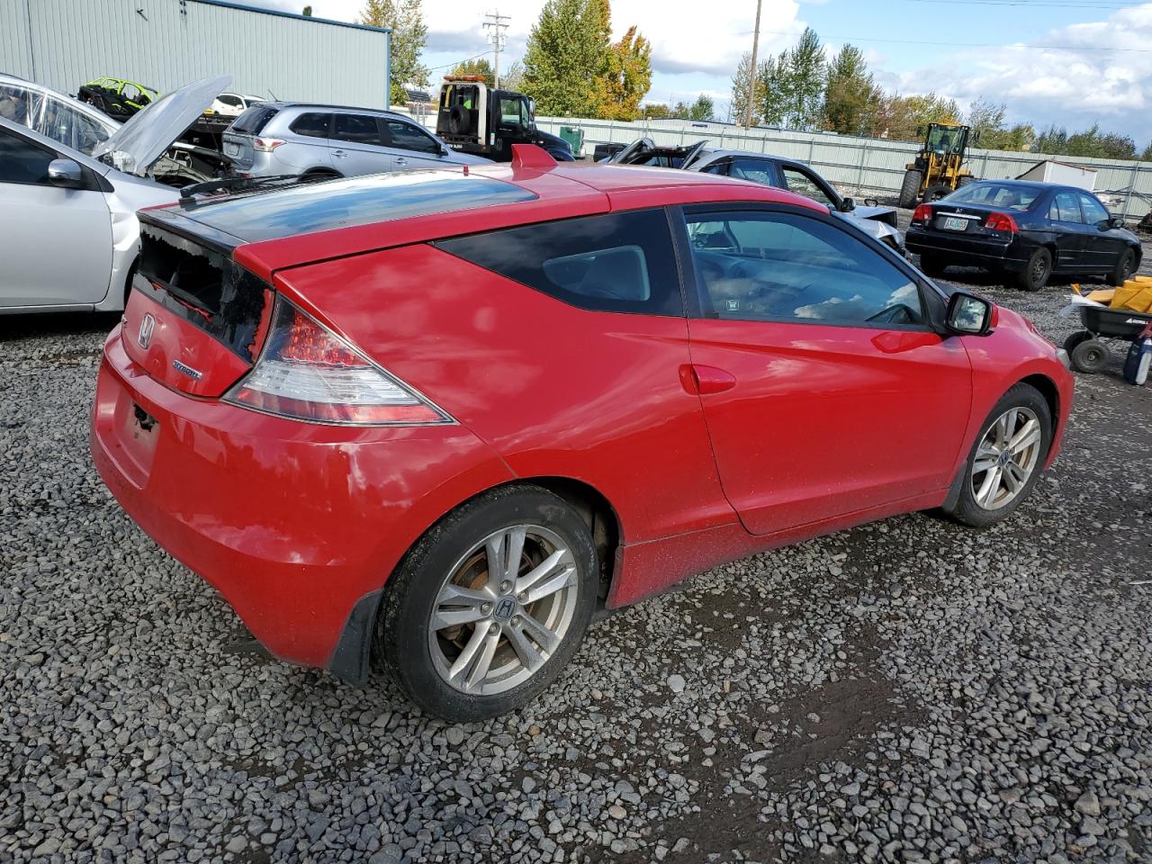2011 Honda CR-Z VIN JHMZF1D66BS016400 Copart auction photo, rear end / side damage thumbnail 3