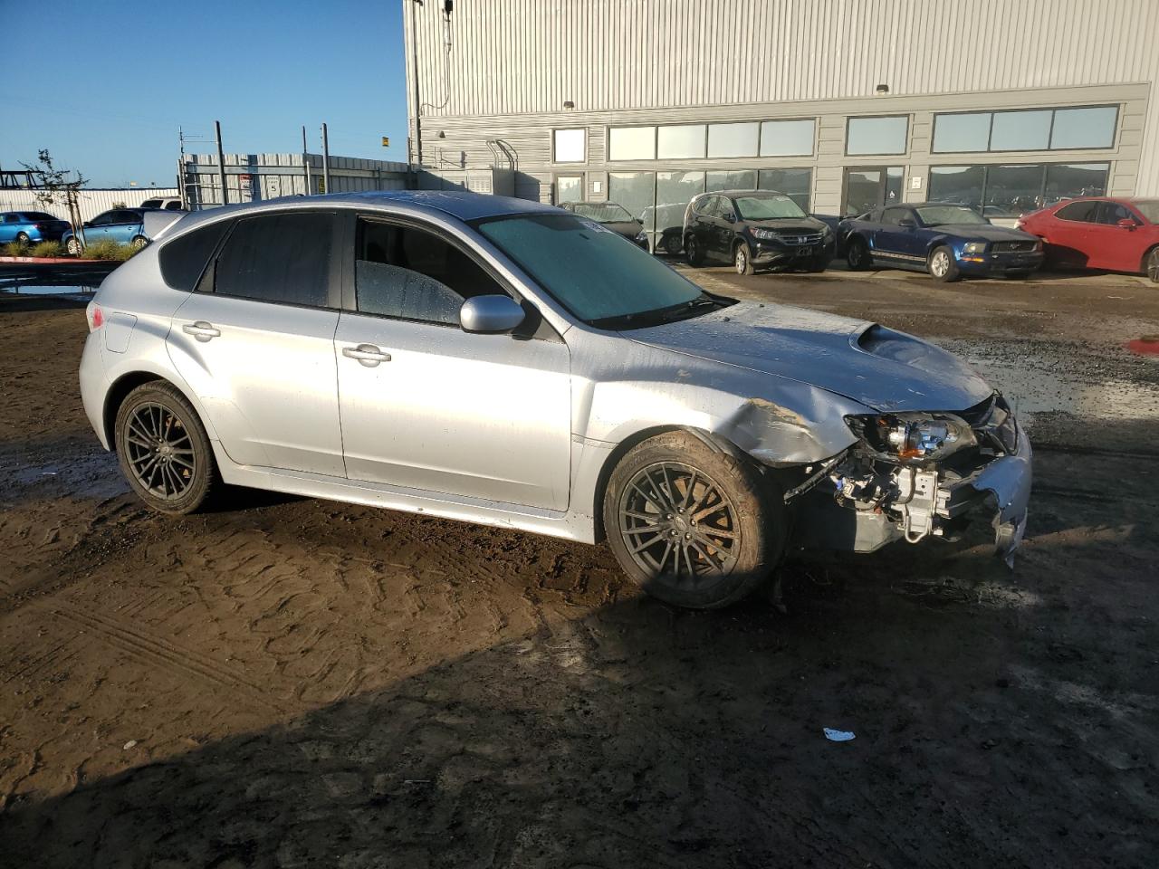 2013 Subaru WRX VIN JF1GR7E66DG216593 Copart auction photo, front end / side damage thumbnail 4