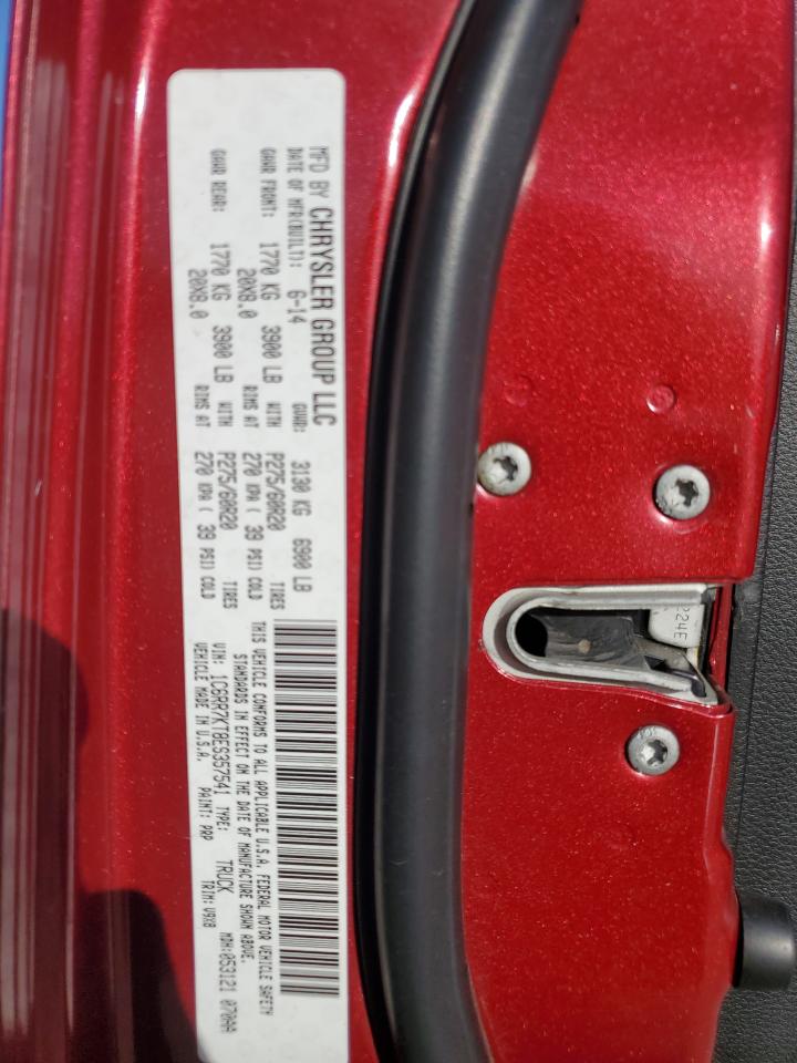 2014 RAM 1500 VIN 1C6RR7KT8ES357541 Copart auction photo, water/flood / front end damage thumbnail 12