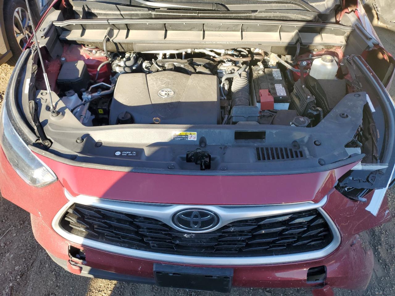 2022 Toyota Highlander VIN 5TDGZRBH9NS193328 Copart auction photo, front end damage thumbnail 11