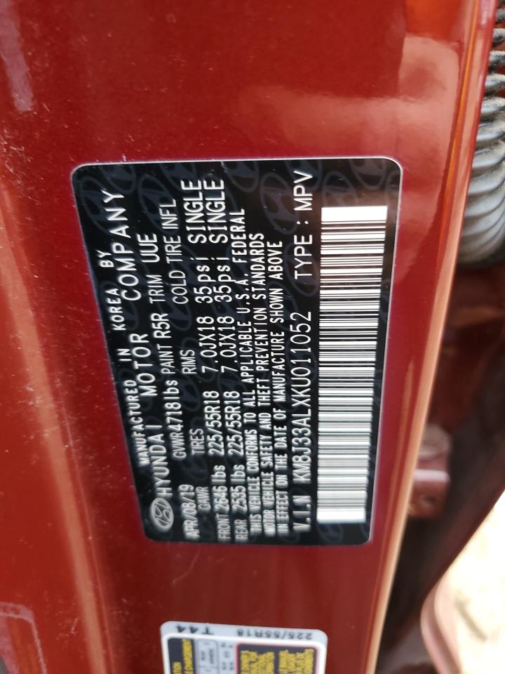 2019 Hyundai Tucson VIN KM8J33ALXKU011052 Copart auction photo, front end damage thumbnail 16